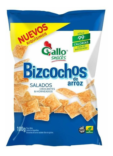 Pack X 3 Unid Bizcochos  Salados 100 Gr Gallo Galletitas Sa