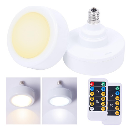 Jizmeyn Bombilla De Luz Con Base E12 Con Control Remoto, Paq