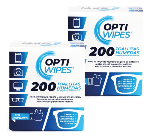 Pack 2 Toallitas Humedas Opti Wipes 