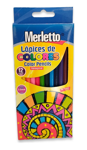 Colores De Madera Merletto 12 Coloreshexagonal Pack 12 Cajas