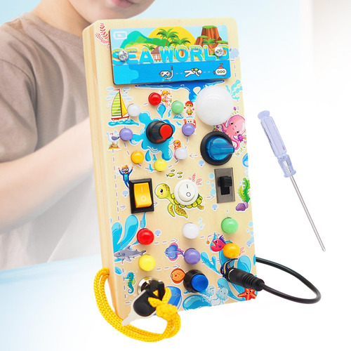Tablero Ocupado Montessori, Juguete Sensorial Hecho A Mano,