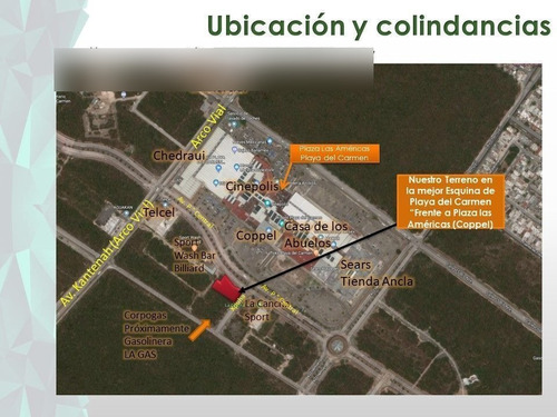 Terreno En Esquina En Playa Del Carmen Frente A Plaza Las Américas