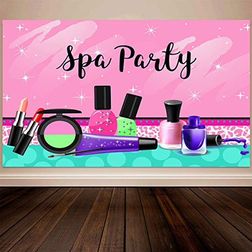 5x3ft Sparkle Spa Party Backdrop Colorful Make Up Teens