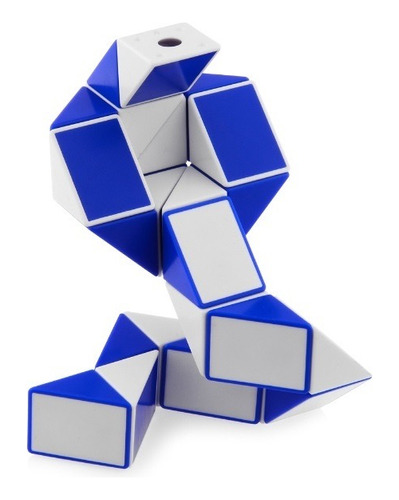 Cubo Rubik Azul Blanco Serpiente Cube