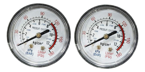 Ldexin - 2 Piezas De Calibrador De Presion De Aire De 0 ~ 18