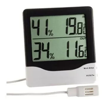 Higrómetro digital de 3.8 y termómetro medidor de humedad sensor de  temperatura de humedad termómetro interior para el hogar
