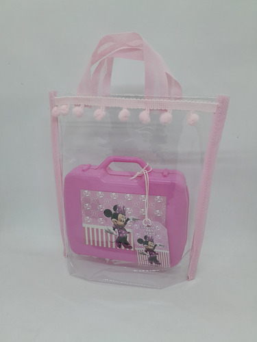 Bolsa Golosinera Pvc + Alcancía Souvenirs Personalizado X10 Color A Elección De Lo Disponible Bolsa Con Alcancía