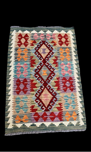 Kilim Afgano Heritage Original Tejido A Mano 1.16x0.78