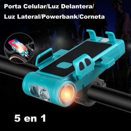 Imagen 2 de 4 de Luz Delantera Para Bicicleta Multifuncional Powerbank Cornet