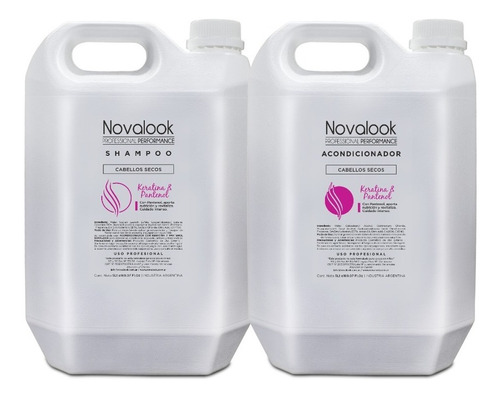Shampoo Acondicionador Novalook Keratina Retino 5l Combo Kit