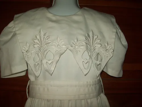 Vestido De Niña Talla 8 Blanco (Usado)
