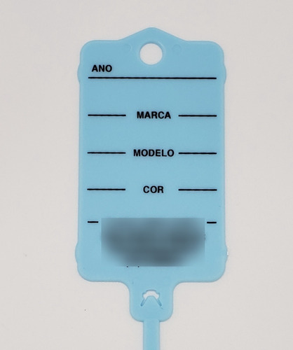 Etiqueta Identificadora De Chaves Para Veículos Com 200 Un Cor Azul Clara