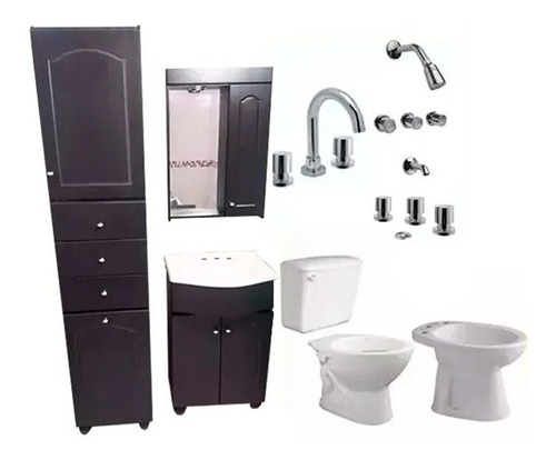 Juego Baño W Completo Griferías Sanitario Ferrum Sin Interes