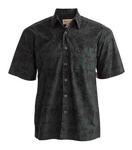 Camisa De Algodon Batik Hawaiana Tropical Cool Nights Por Jo