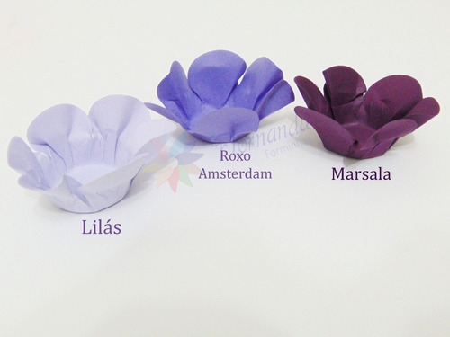 Imagem 4 de 9 de 800 Forminhas Doces Finos Flor Papel Casamento