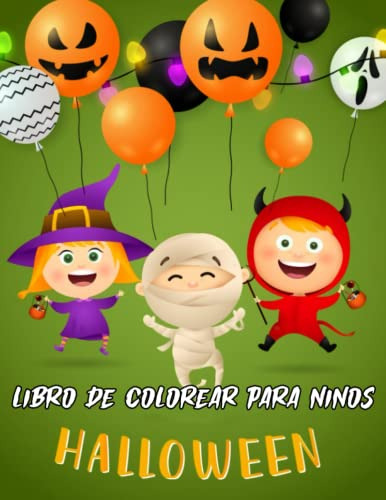 Lindo Halloween Libro De Colorear Para Niños De 4 A 8 Años: