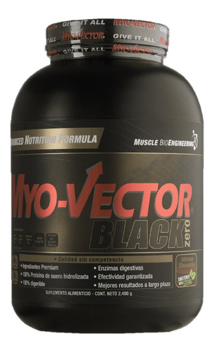 Proteina Myovector Black Zero 5.29lb 2.4kg Sabor Fresa