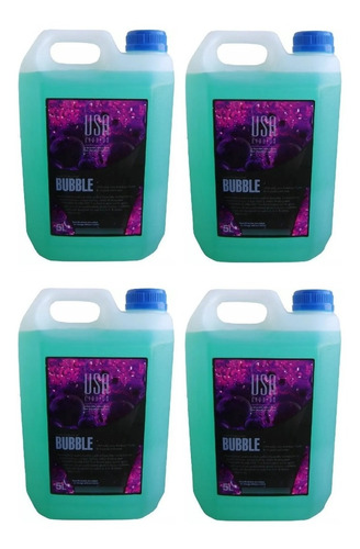 Pack X 4 Liquido De Burbujas Usa Liquids Bubble 5 Litros.