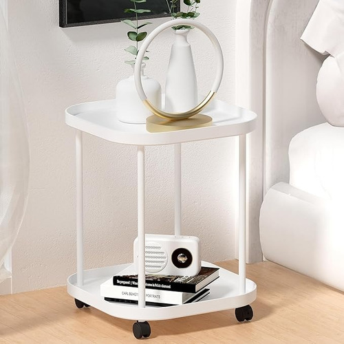 Mesa Lateral Multifuncional Minimalista Blanco