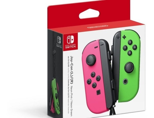 Nintendo Switch - Joy Cons - Neon Rosado Y Verde