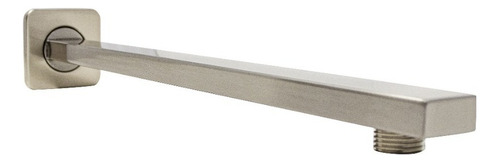 Brazo Cuadrado Para Regadera Satinado 40 Cm Acero Inox Meer Color Gris