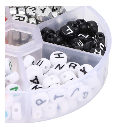 Pulsera Alphabet Beads Hecha A Mano Con Números Acrílicos Co