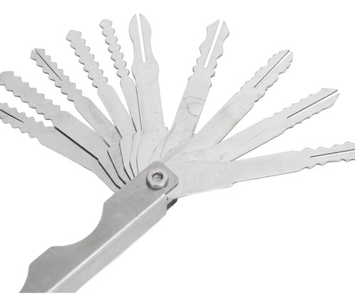Pinza Jiggler Keys De Acero Inoxidable, 10 En 1, De Alta