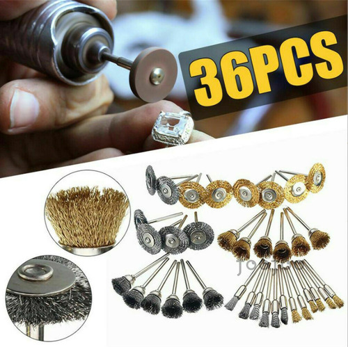 De Juego De Cepillos De Alambre Para Mototool Taladro 36pzs