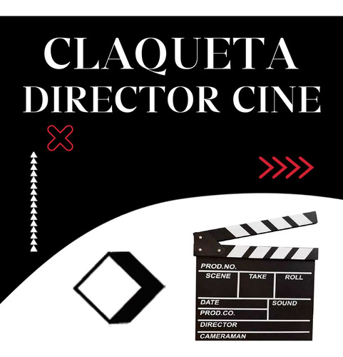 Claqueta Director Pizarra Cine Pelicula Escena Negra Rodaje Negro