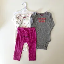Comprar Body Carters Set X 3 Piezas Pantalón Bebé Nena 9 Meses