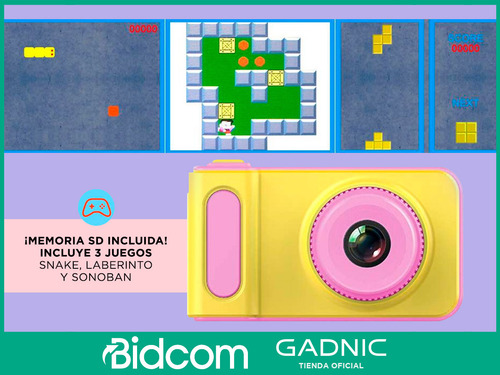 Imagen 3 de 10 de Camara Digital Para Niños Foto Video Portatil Recargable