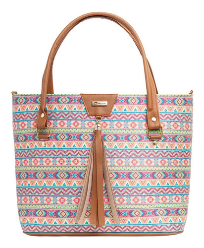 Bolsa Dama M3266 Colores Bolsos Mujer Calidad Color Camel Diseño De La Tela Sintético Y Textil