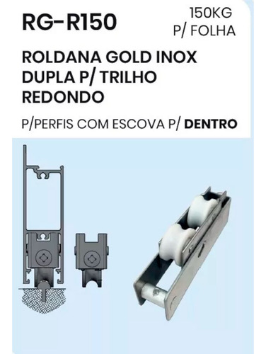 Roldana Côncava 150kg/par Linha Gold Rolshow Kit Com 16 Unid