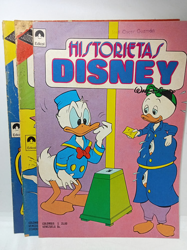 Historietas Disney - Walt Disney - Edicol - 3 Revistas 