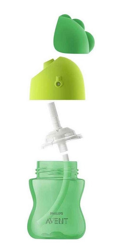 Imagen 2 de 7 de Vaso Antiderrame Pajita 300ml +12 Avent Straw Cup Maternelle