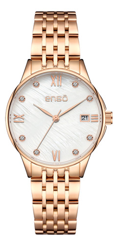 Reloj De Pulsera Enso Para Dama Ew1053l2 Oro Rosa