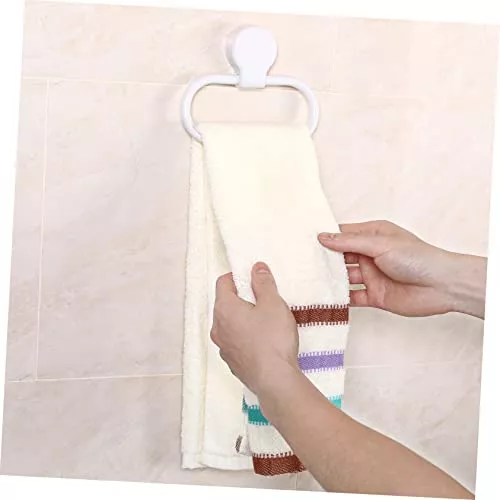  DOITOOL Toallero autoadhesivo para baño, soporte de toalla de  mano adhesivo de plástico para pared de baño, sin perforar, colgador de  toalla de mano en el soporte para toallas de mano (