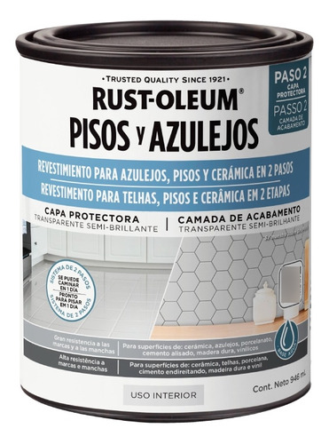 Protector Pisos Y Azulejos Rust Oleum | Paso 2 Acabado 946ml