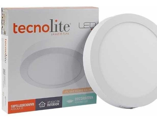 Lámpara De Sobreponer 18w Luz Cálida Ankaa Iii Tecno Lite