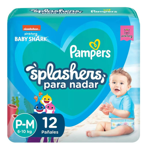 Pampers Splashers Swim Pants Baby Shark Pañales Para El Agua