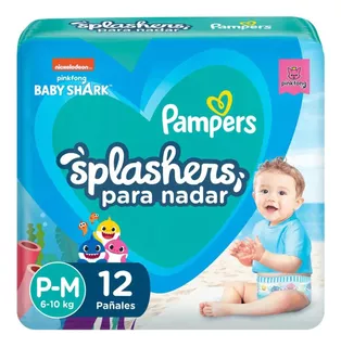 Pampers Splashers Swim Pants Baby Shark Pañales Para El Agua