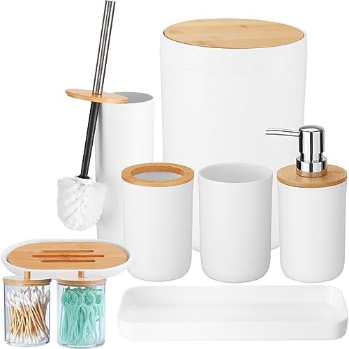 Juego De Accesorios De Baño Papelera, Cepillo De Inodo...