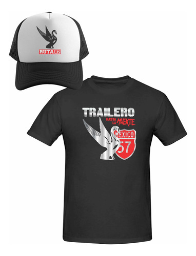 Kit Playera + Gorra Trucker Mod 2 Cisne Trailero Ruta 57 