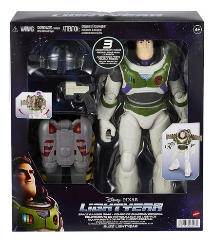 Figura Buz Lightyear Con Alas Y Casco Original Mattel 30cm