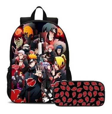 Mochila +cartuchera  Naruto Anime Varios Personajes