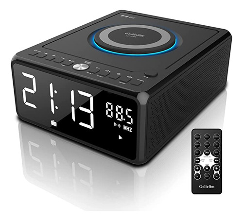 Gelielim Radio De Reloj De Cd, Reproductor De Cd Con Contro.