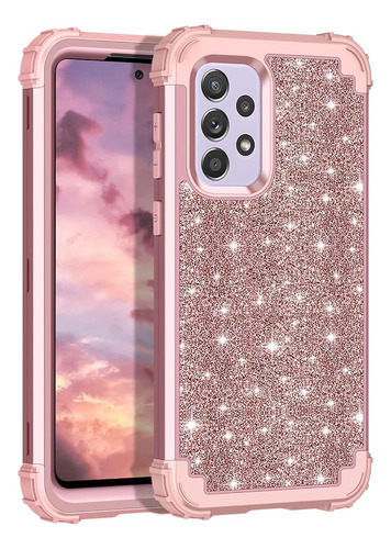 Lontect Compatible Con Galaxy A53 5g Case Glitter Sparkly Bl