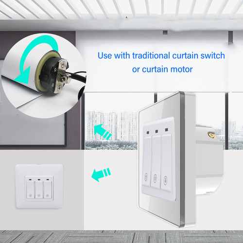 Interruptor De Cortina Inteligente Wifi Para Control Por Voz
