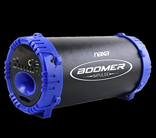 Naxa Nas3084 Azul Boomer Impulso Led Bluetooth R Boom Box Az
