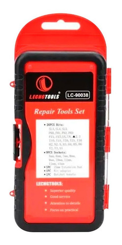Set Kit Herramientas Juego Llave Tubo Estuche 38 Piezas Caja